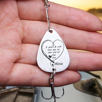 Love You To The End Of The Line - Personalized Fishing Lure Keychain