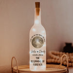 Love You To The Moon And Back - Custom Moon Phase - Personalized Bottle Lamp