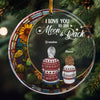 Love You To The Moon And Back - Personalized Circle Acrylic Ornament