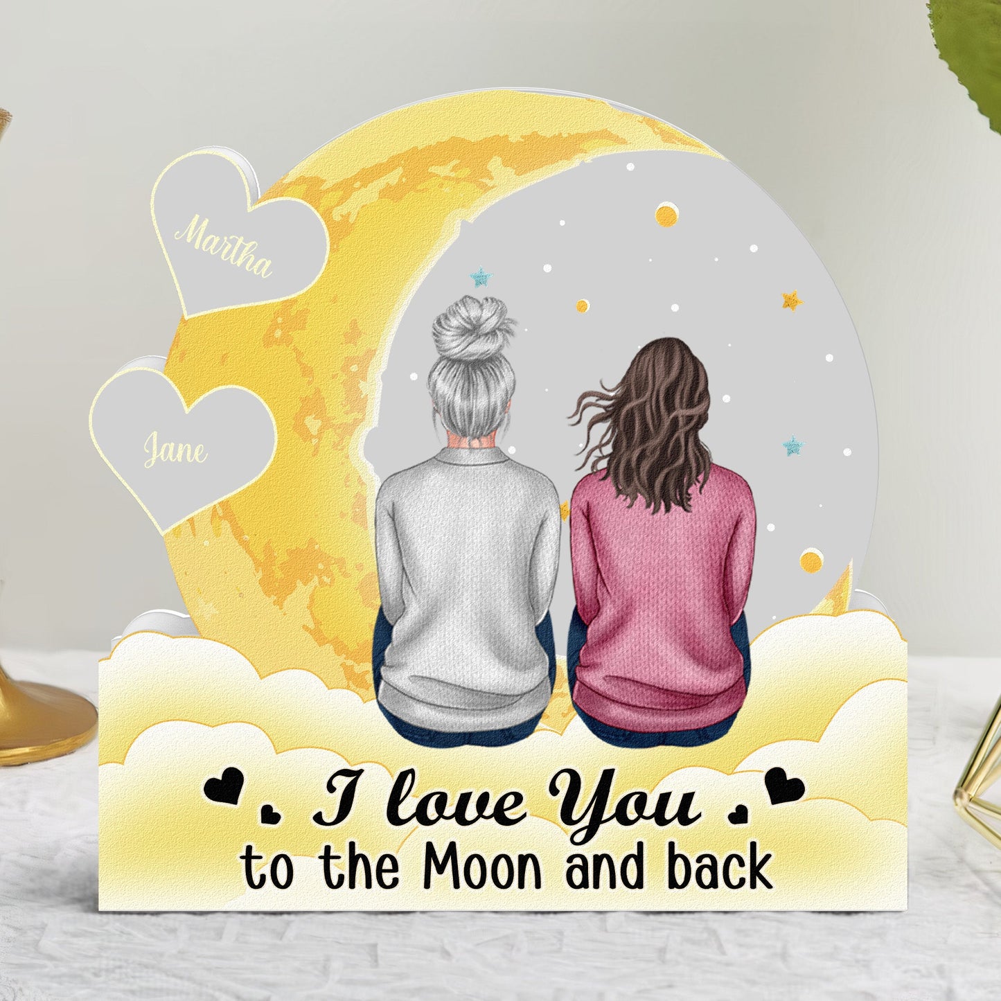 Love You To The Moon And Back - Personalized Light Box