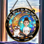 Love You To The Moon And Back - Personalized Window Hanging Suncatcher Ornament