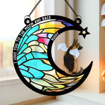 Love You To The Moon & Back - Personalized Window Hanging Suncatcher Ornament