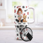 Lovely Cat Mom - Personalized 40oz Tumbler With Straw