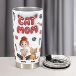 Lovely Cat Mom - Personalized Tumbler Cup