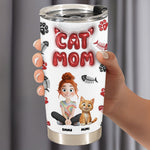 Lovely Cat Mom - Personalized Tumbler Cup