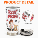 Lovely Cat Mom - Personalized Tumbler Cup