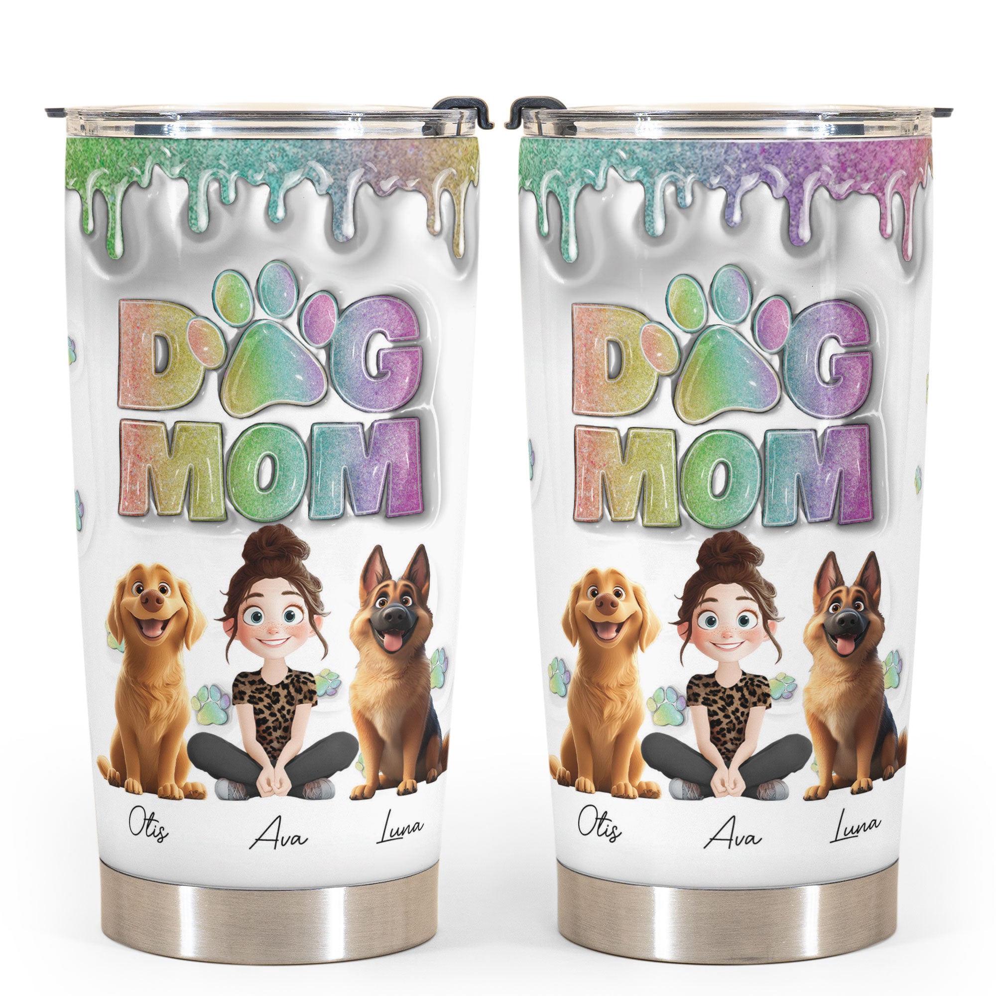Lovely Dog Mom New Cartoon Dog - Personalized Tumbler Cup