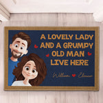 Lovely Lady Grumpy Old Man - Personalized Doormat