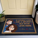 Lovely Lady Grumpy Old Man - Personalized Doormat