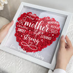 Loving Amazing Caring Mother Gift For Mom - Personalized Flower Shadow Box