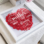 Loving Amazing Caring Mother Gift For Mom - Personalized Flower Shadow Box