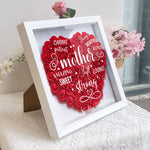 Loving Amazing Caring Mother Gift For Mom - Personalized Flower Shadow Box
