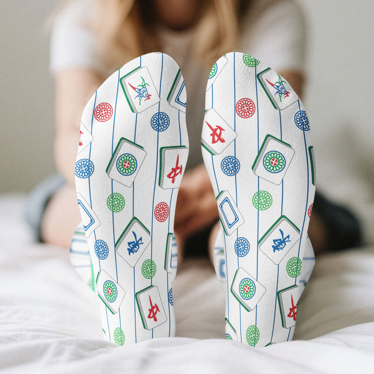 Lucky-Mahjong-Socks,-Gifts-For-Mahj-Group-Personalized-Socks