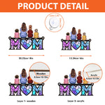 Mother & Children Bond - Personalized Window Hanging Suncatcher - Gift For Mom