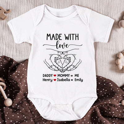 Made With Love - Personalized Baby Bodysuit