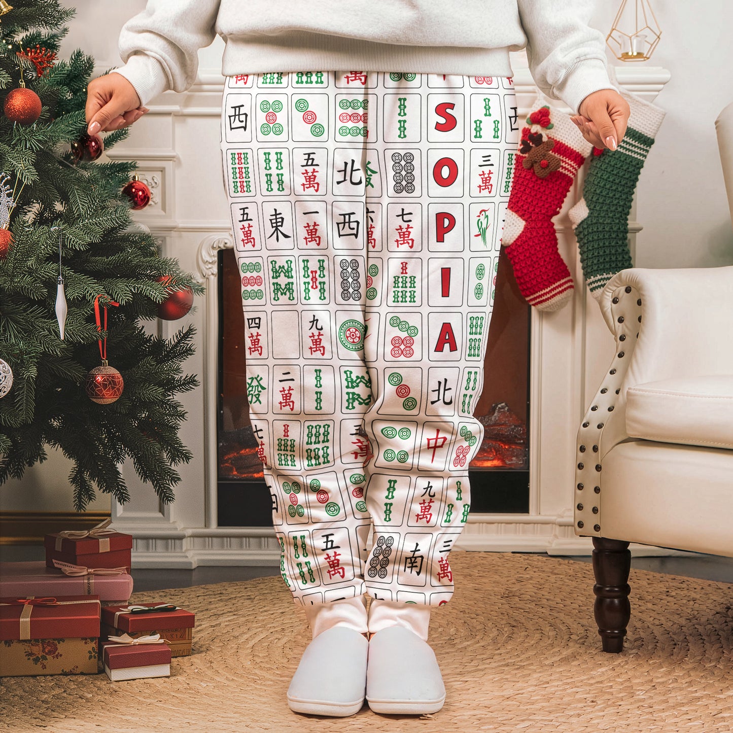 Mahjong Lover, Chinoiserie - Personalized Sweatpants