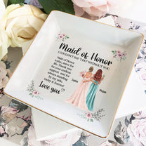 Maid Of Honor Today Sister For Life Wedding Gift - Personalized Jewelry Dish