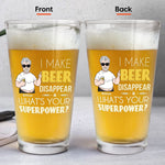 Make Beer Disappear - Personalized Beer Glass