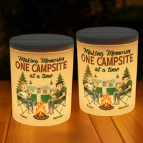 Making Memories One Campsite At A Time - Personalized LED Tea Light Holder