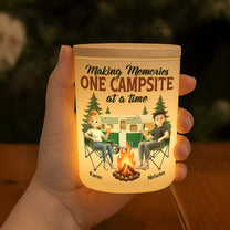 Making Memories One Campsite At A Time - Personalized LED Tea Light Holder