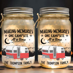 Making Memories One Campsite At A Time - Personalized Photo Mason Jar Light