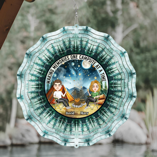 Making Memories One Campsite At A Time - Personalized Wind Spinner