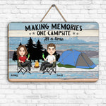 Making Memories One Campsite At A Time - Personalized Wood Sign