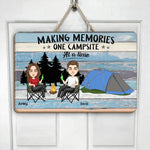 Making Memories One Campsite At A Time - Personalized Wood Sign