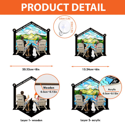 Making Memories One Campsite - Personalized Window Hanging Suncatcher Ornament