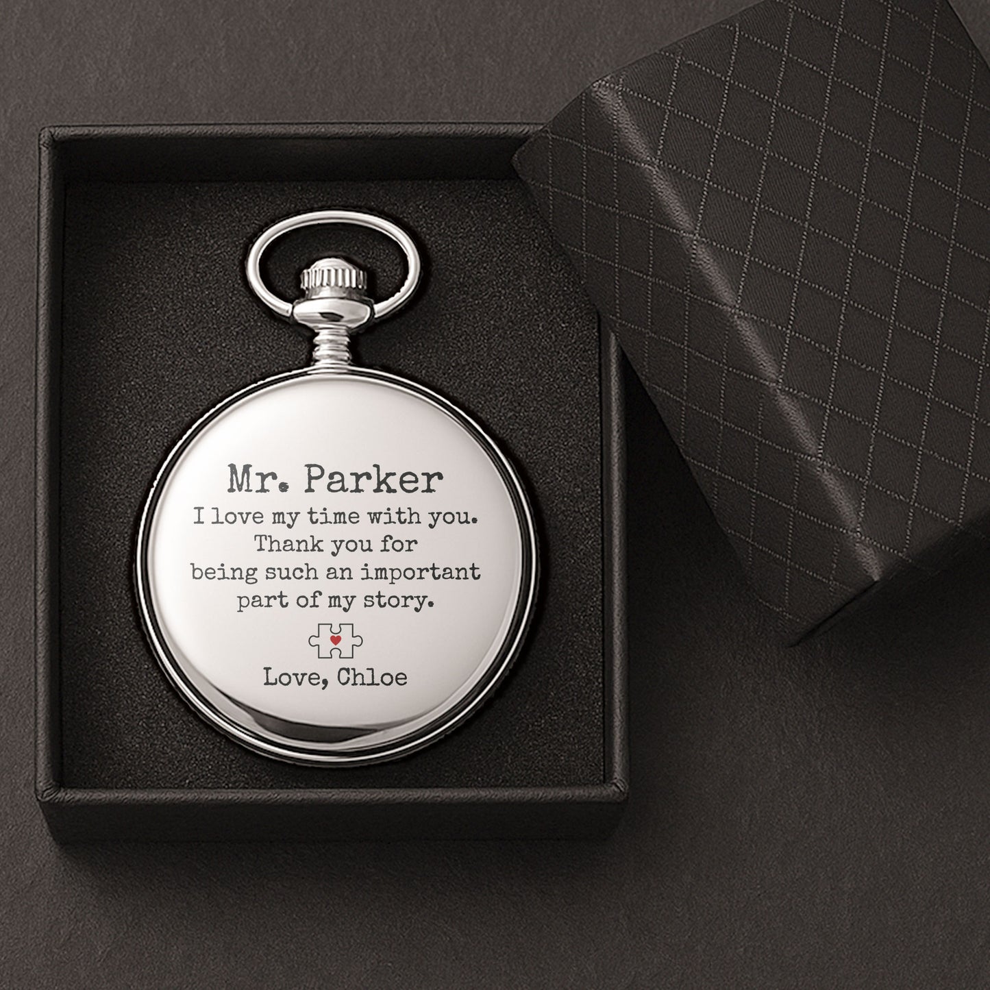 Male Teacher Gift - Important Part Of My Story - Personalized Pocket Watch