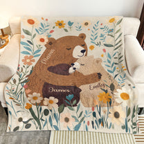Mama Bear Mother's Day Gift For Mom, Wife, Daughter - Personalized Blanket