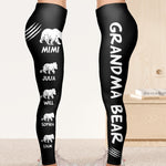Mama Bear, Grandma Bear - Custom With Cute Cubs - Personalized Leggings