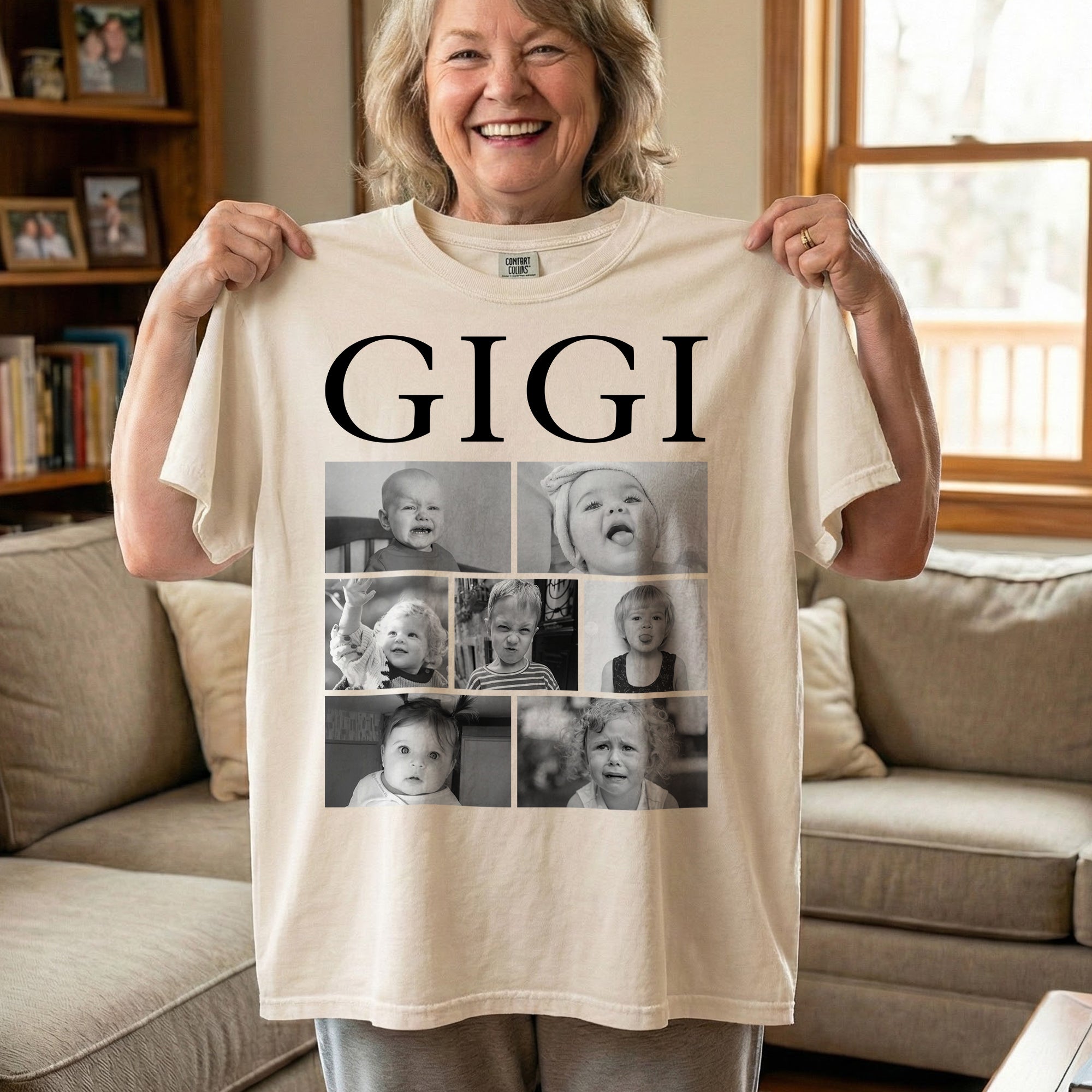 Mama, Daddy, Gigi, Papa Custom Nicknames - Retro Vintage Custom Kids' Photo - Personalized Photo Comfort Tee