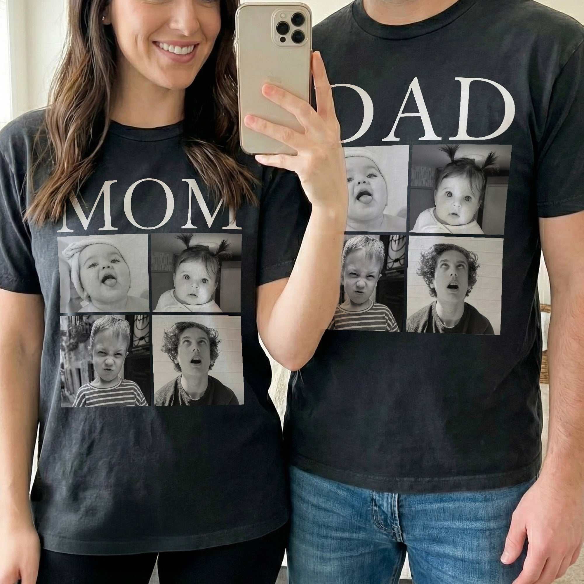 Mama, Daddy, Gigi, Papa Custom Nicknames - Retro Vintage Custom Kids' Photo - Personalized Photo Comfort Tee