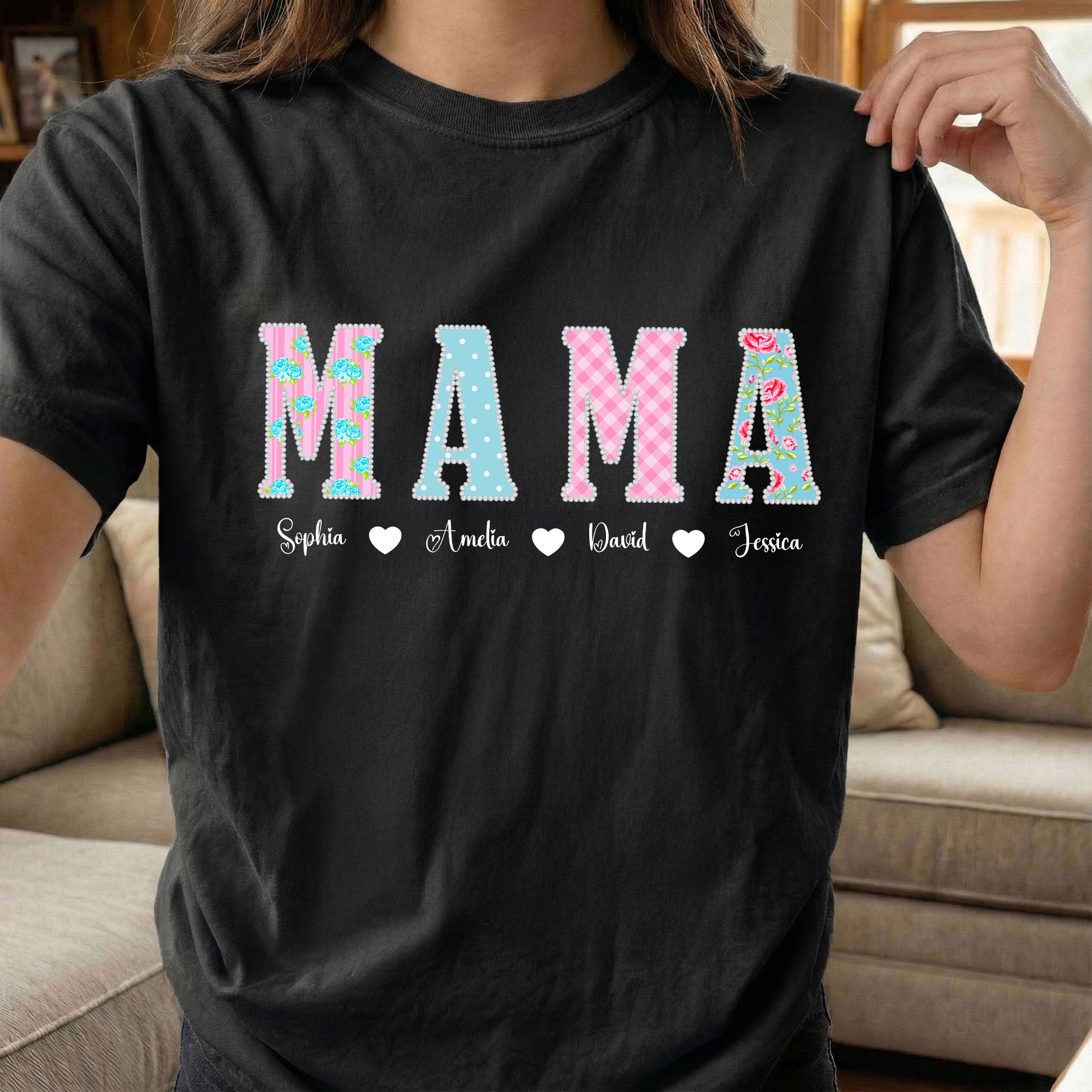 Mama-Faux-Pearls-Personalized-Shirt-4