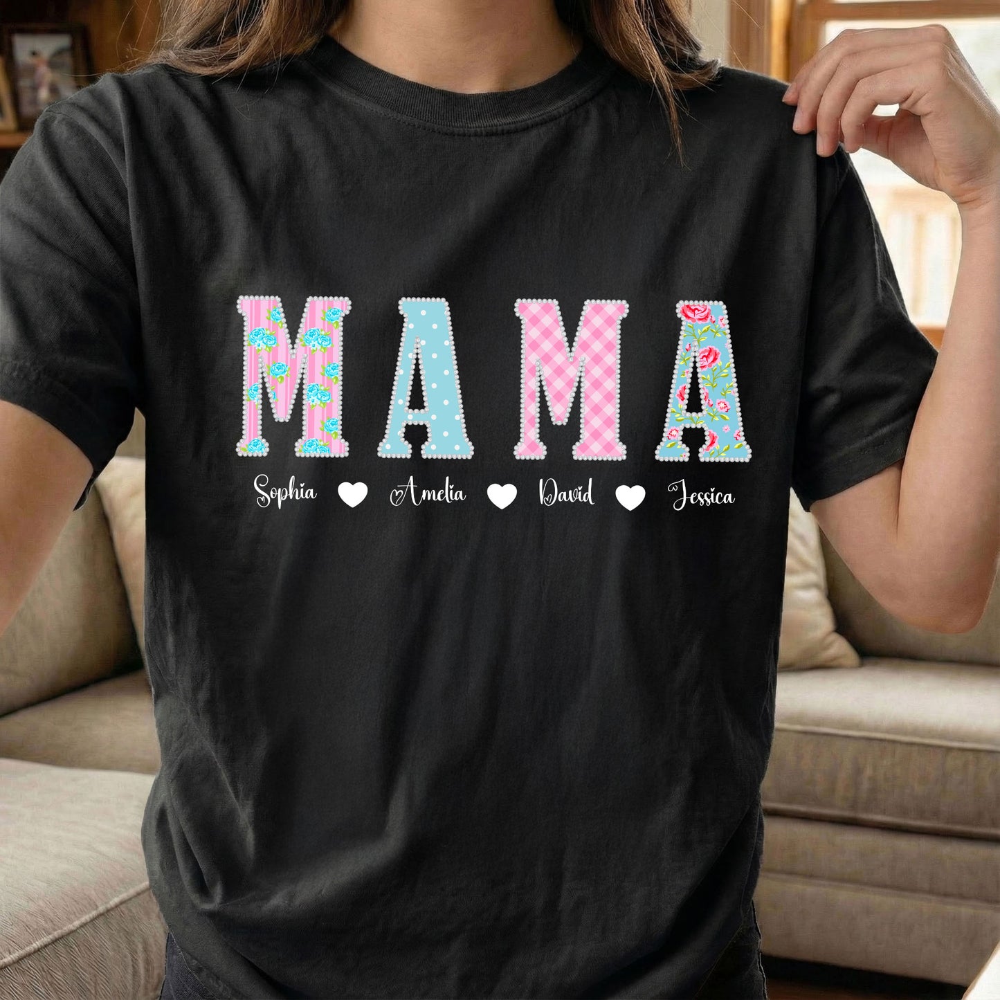 Mama-Faux-Pearls-Personalized-Shirt-4