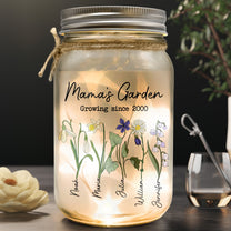 Mama's Garden - Personalized Mason Jar Light