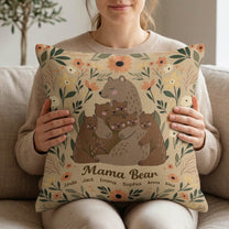Mamabear Flower - Personalized Pillow Cover