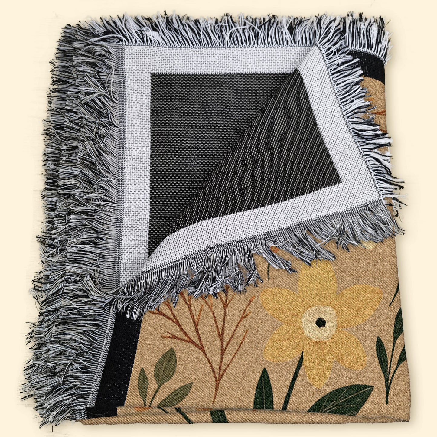 Mamabear Flower - Personalized Woven Blanket