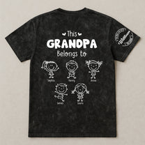 Man Myth Legend This Grandpa Belongs To Kids Grandkids Names - Personalized Shirt