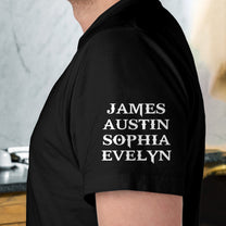 Man Of God Husband Daddy Protector Hero With Name Letter In Bible - Personalized Shirt