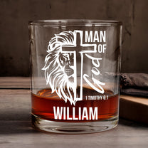 Man Of God - Personalized Whiskey Glass