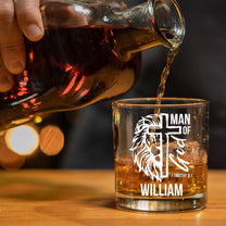 Man Of God - Personalized Whiskey Glass