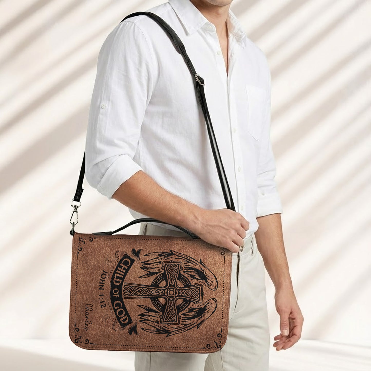 Man Of God Religious Gift For Him - Personalized Bible Cover