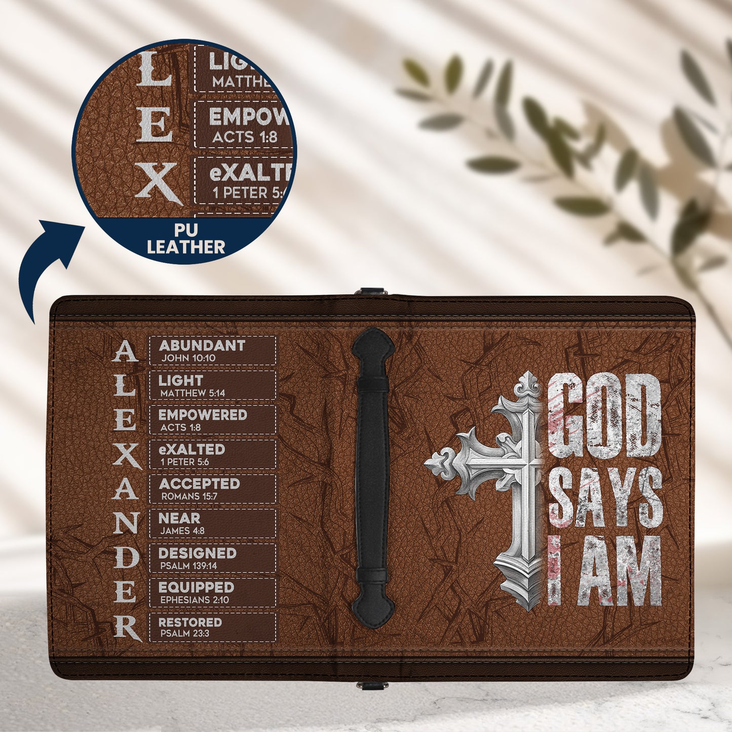 Man Of God Religious Gift For Him - Personalized Bible Cover