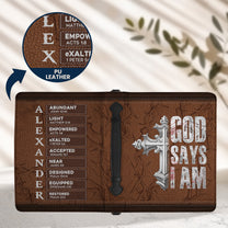 Man Of God Religious Gift For Him - Personalized Bible Cover