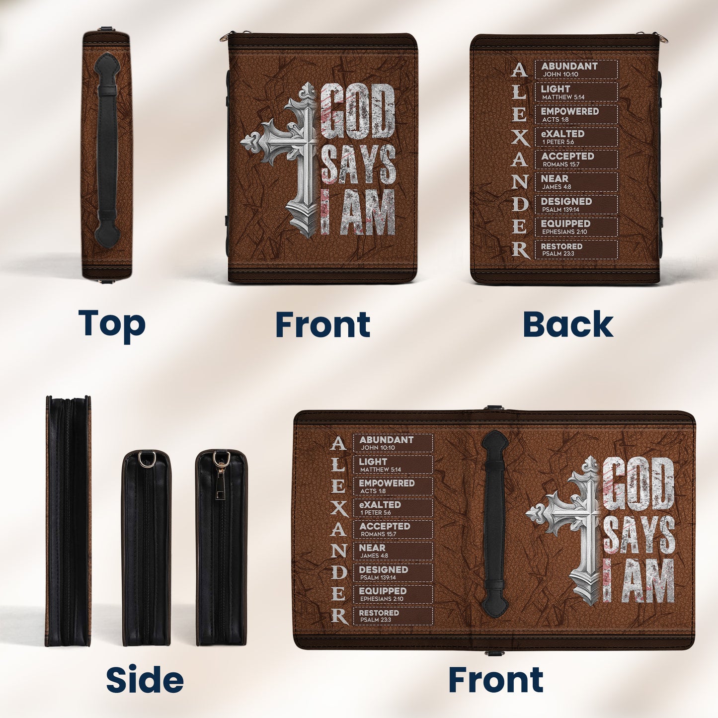 Man Of God Religious Gift For Him - Personalized Bible Cover