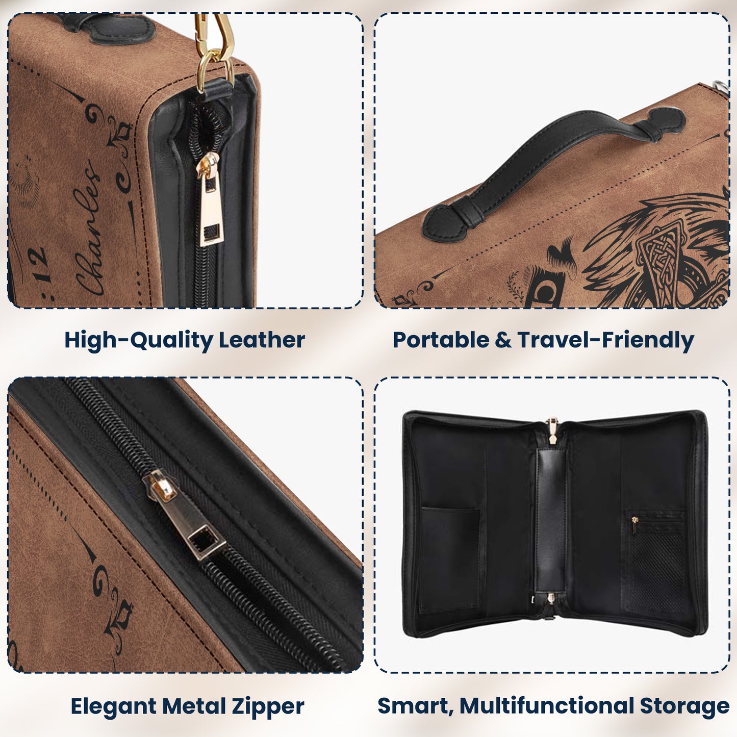 Man Of God Religious Gift For Him - Personalized Bible Cover