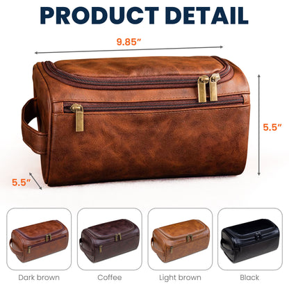 Man Stuff - Personalized Leather Toiletry Bag