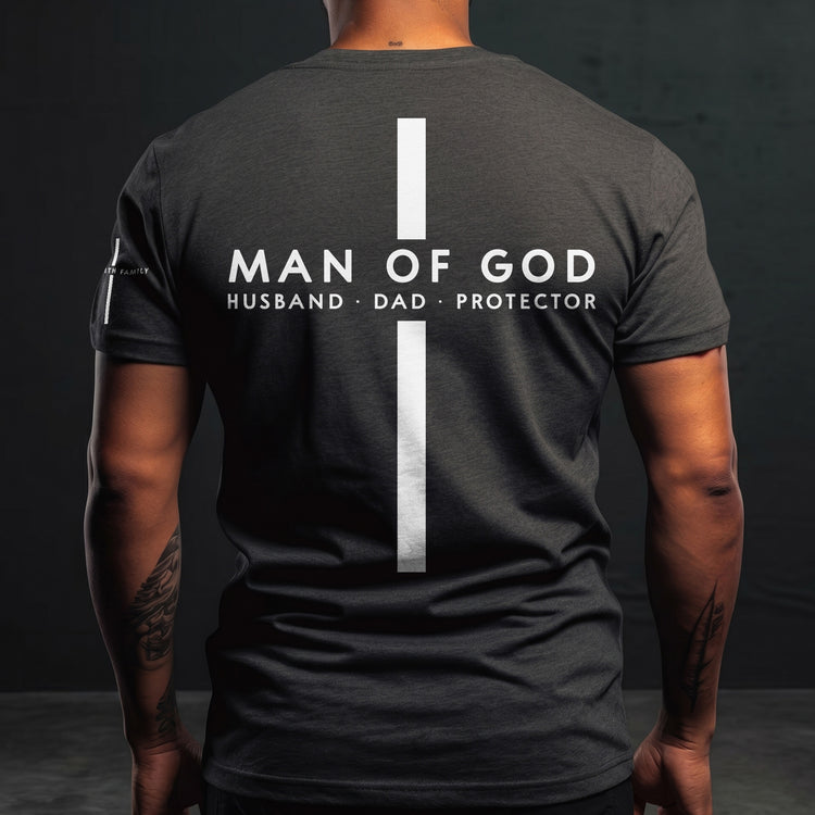 Man-Of-God-Custom-Family-Name-On-Sleeve-Pride-Christian-Gifts-For-Men,-Husband,-Dad-Personalized-Shirt-1